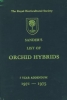 Sander's List of Orchid Hybrids - 5 Year Addendum 1971 - 1975