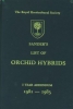 Sander's List of Orchid Hybrids - 5 Year Addendum 1981 - 1985